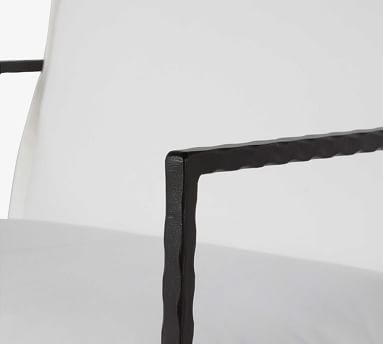 Blithdale Lounge Chair Cushion, Sunbrella(R) - Outdoor Linen; Navy - Image 2
