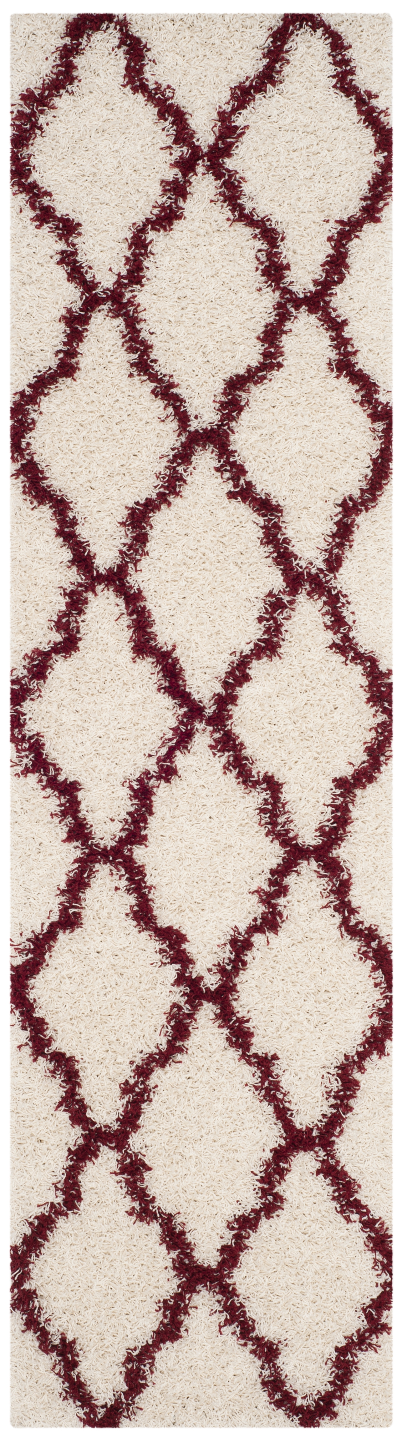 Arlo Home Woven Area Rug, SGD257R, Ivory/Red,  2' 3" X 8' - Image 0