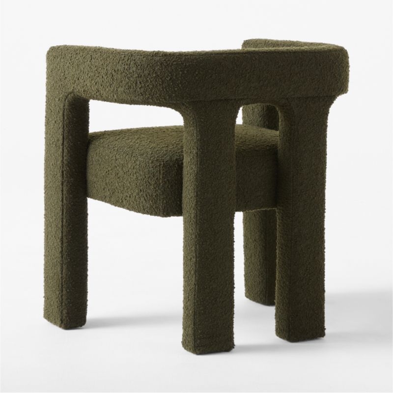 Stature Green Boucle Dining Armchair - Image 5