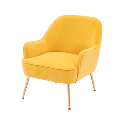 Modern Soft Velvet Material Accent Chair - Image 0