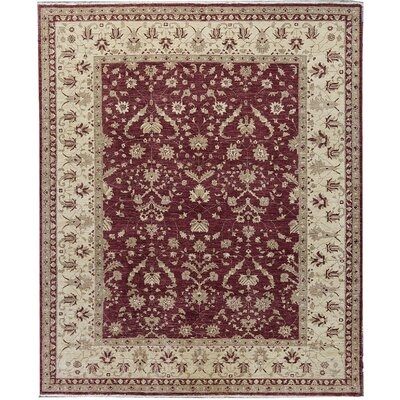 One-of-a-Kind Hand-Knotted Red/Beige 8'8" x 10'6" Wool Area Rug - Image 0