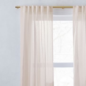 Sheer European Linen Curtain, 48"x84", Dusty Blush - Image 3