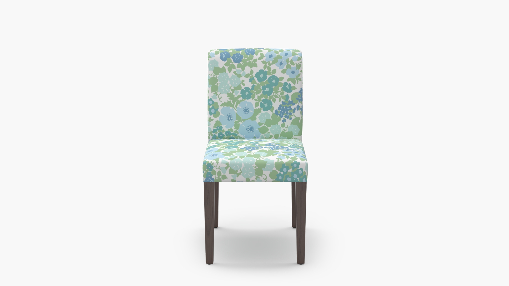 Signature Dining Chair, Mist Million Flowers, Espresso Square Tapered Leg - Image 0