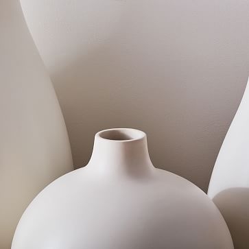 Pure White Ceramic Vase, Oversized Raindrop 20.7"H - Image 2