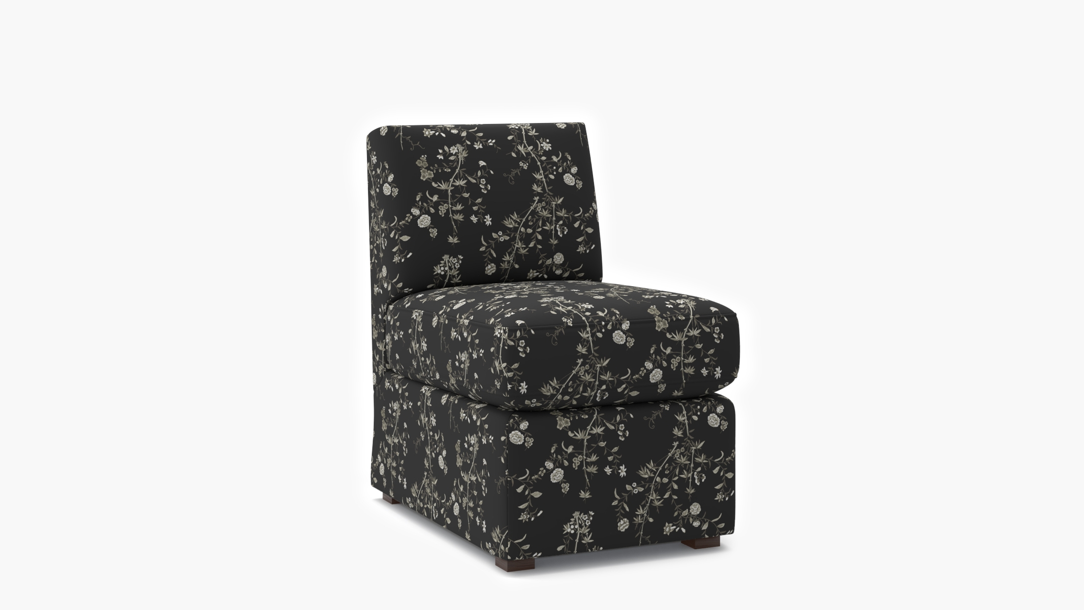 Petite Slipper Chair, Black Bamboo Garden - Image 1