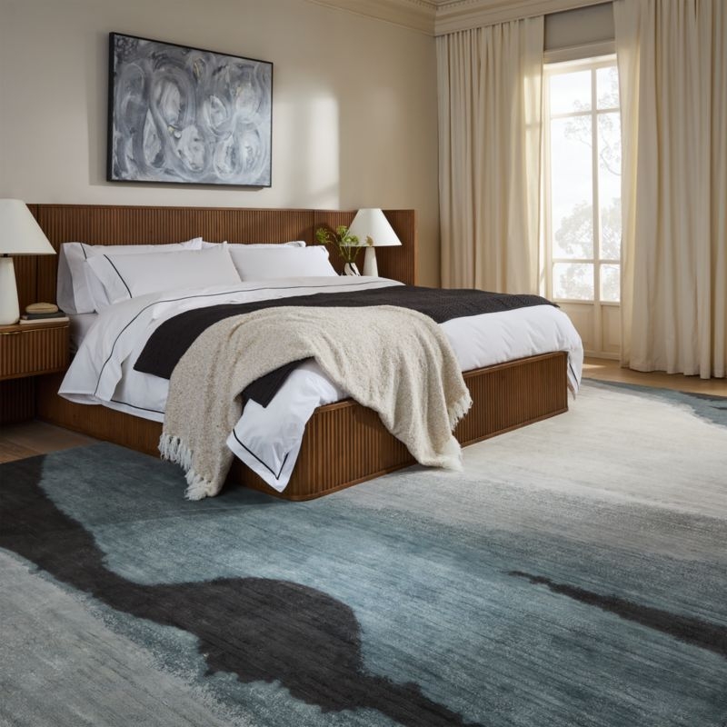 Sundown Handloomed Slate Blue TENCEL™ Lyocell  Area Rug 10'x14' - Image 4