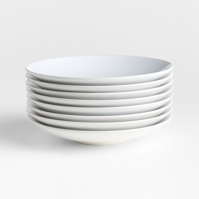 Craft White Stoneware Coupe Salad Plates, Set of 8 - Image 0