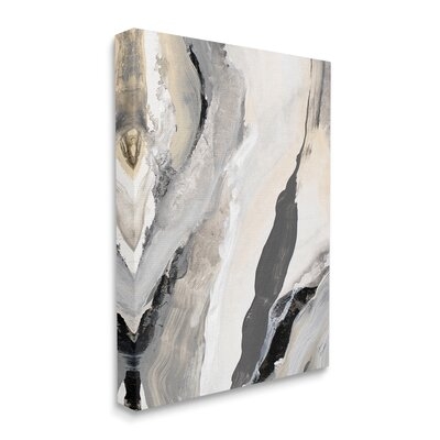 Paint Stroke Movement Abstraction Grey Beige - Image 0