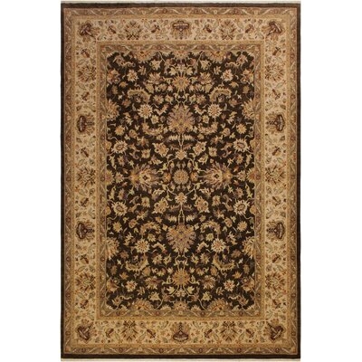 One-of-a-Kind Peshawar Kafkaz Hand-Knotted 1960s Brown/Ivory 9'8" x 12'9" Wool Area Rug - Image 0