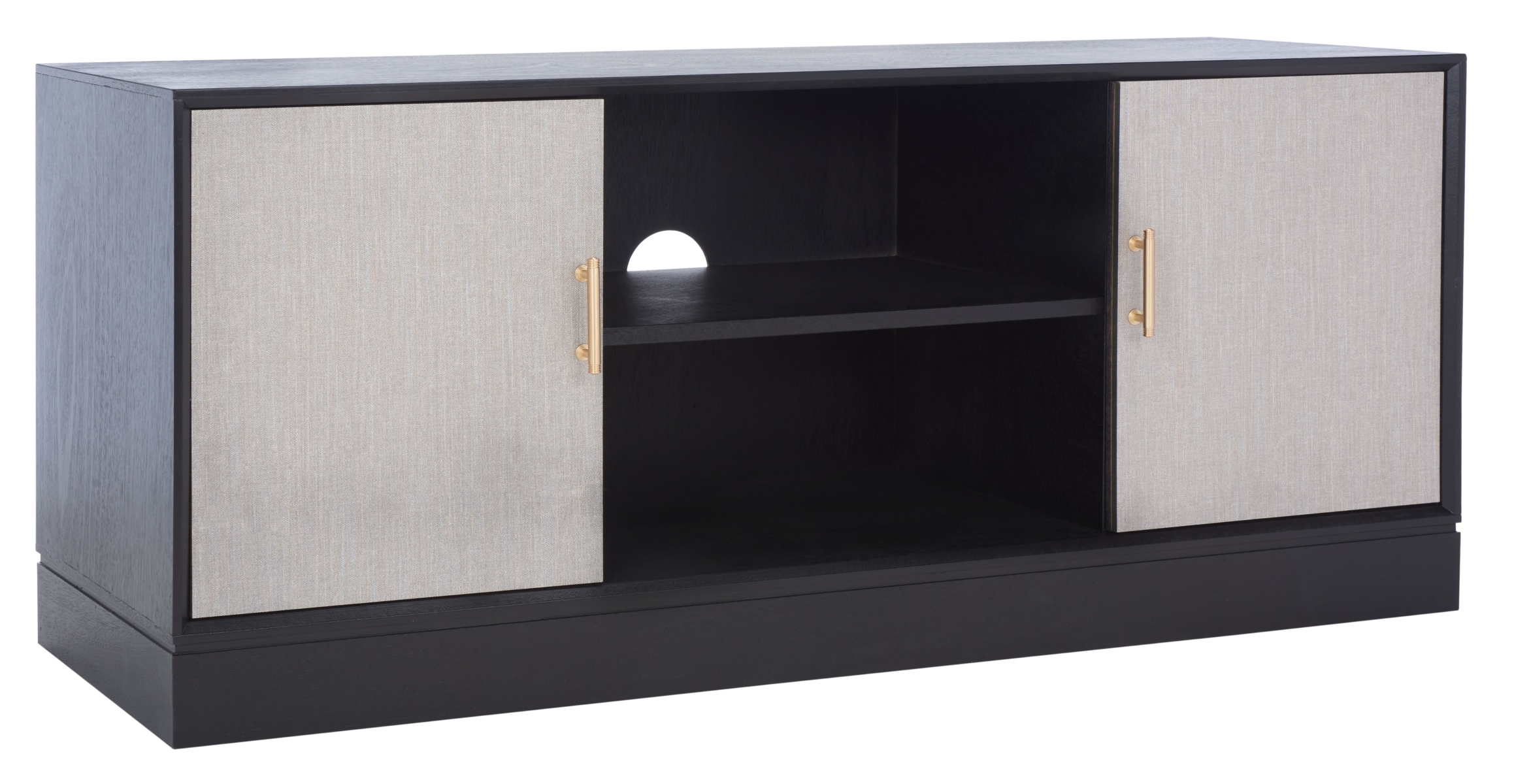 Estella 2 Door 1 Shelf Media Stnd - Black - Safavieh - Image 7