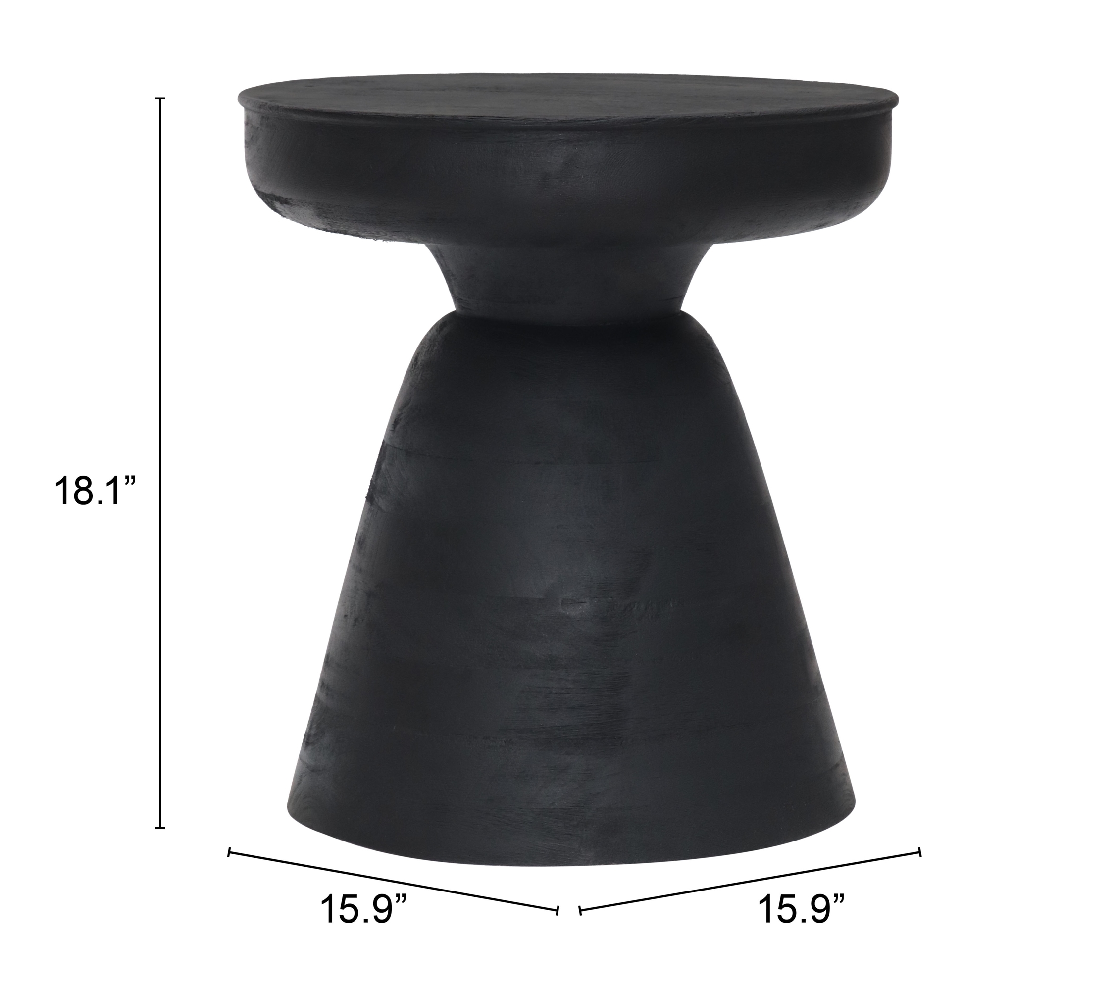 Sage Table Stool, Matte Black - Image 7