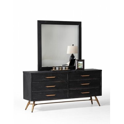 Catalina 6 Drawer Double Dresser with Mirror - Image 0