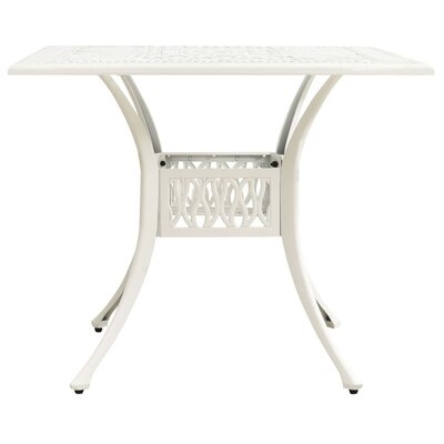 Bloomsbury Market Garden Table White 35.4"X35.4"X28.7" Cast Aluminum - Image 0