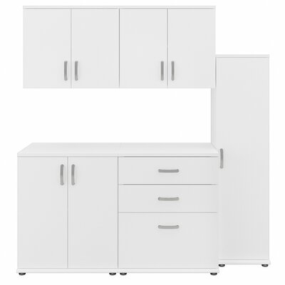 Bush Business Furniture Universal 72W 5 Piece Modular Storage Set With Floor And Wall Cabinets - Image 0