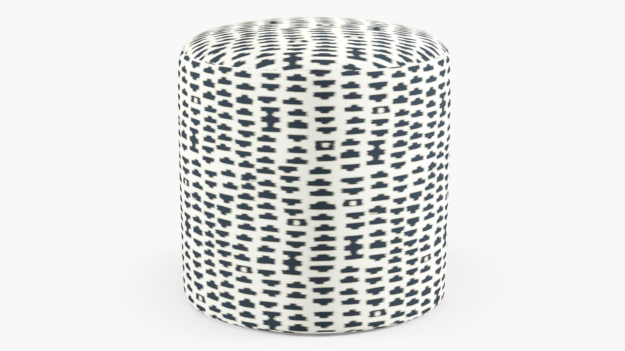 Drum Ottoman, Ivory Odalisque - Image 0