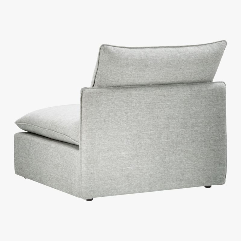 Lumin Grey Linen Armless Chair - Image 7