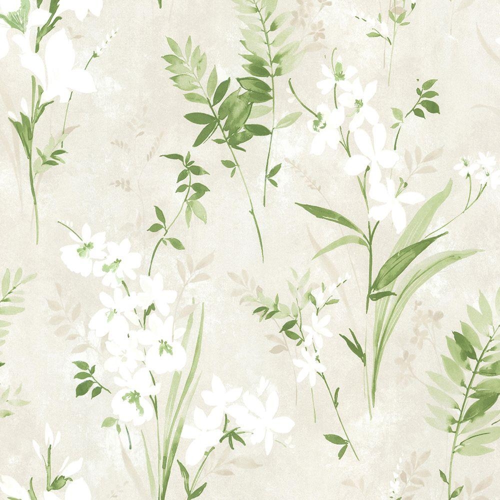 Driselle Green Floral Wallpaper - Image 0