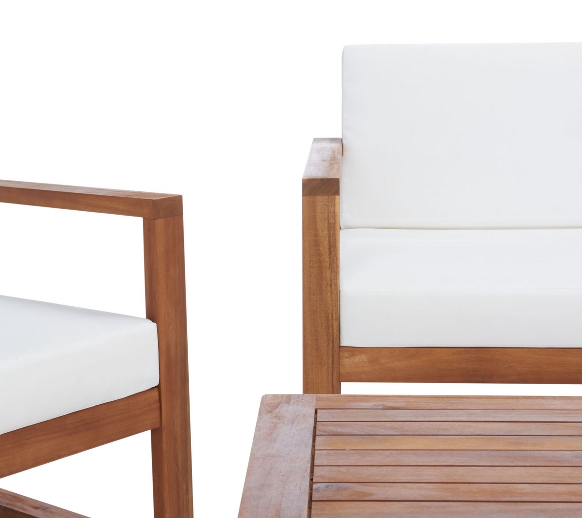 Emiko 4 Pc Outdoor Living Set - Natural/Beige - Safavieh - Image 3