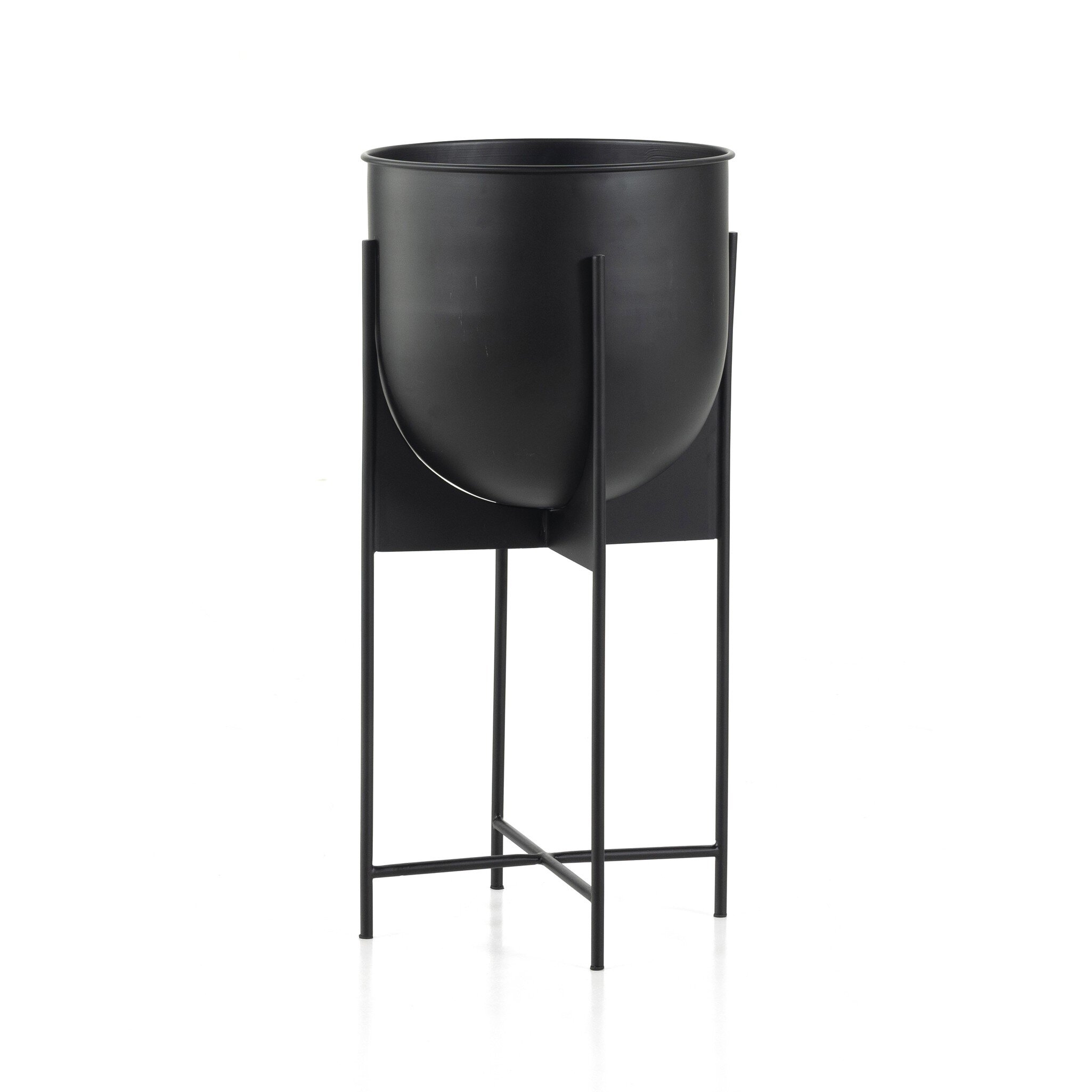 Elroy Planter - Satin Black - Image 0
