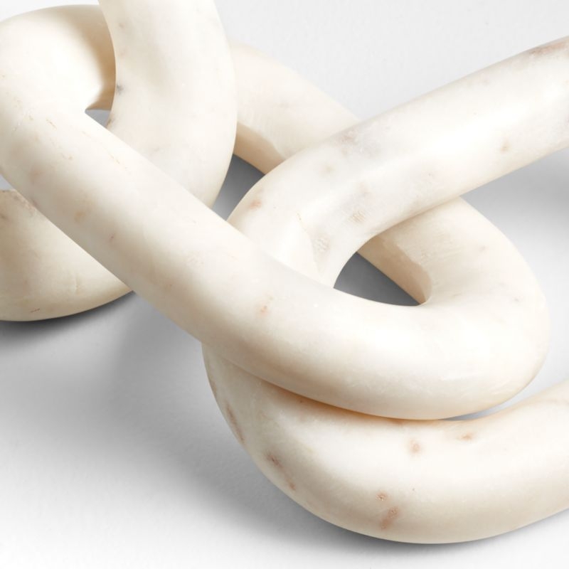 White Marble Links Decorative Chain - Image 1