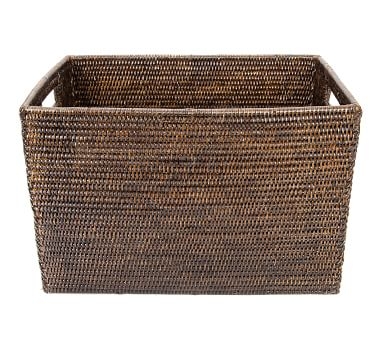 Tava Handwoven Rattan Legal File Box With Lid, White Wash - Image 3