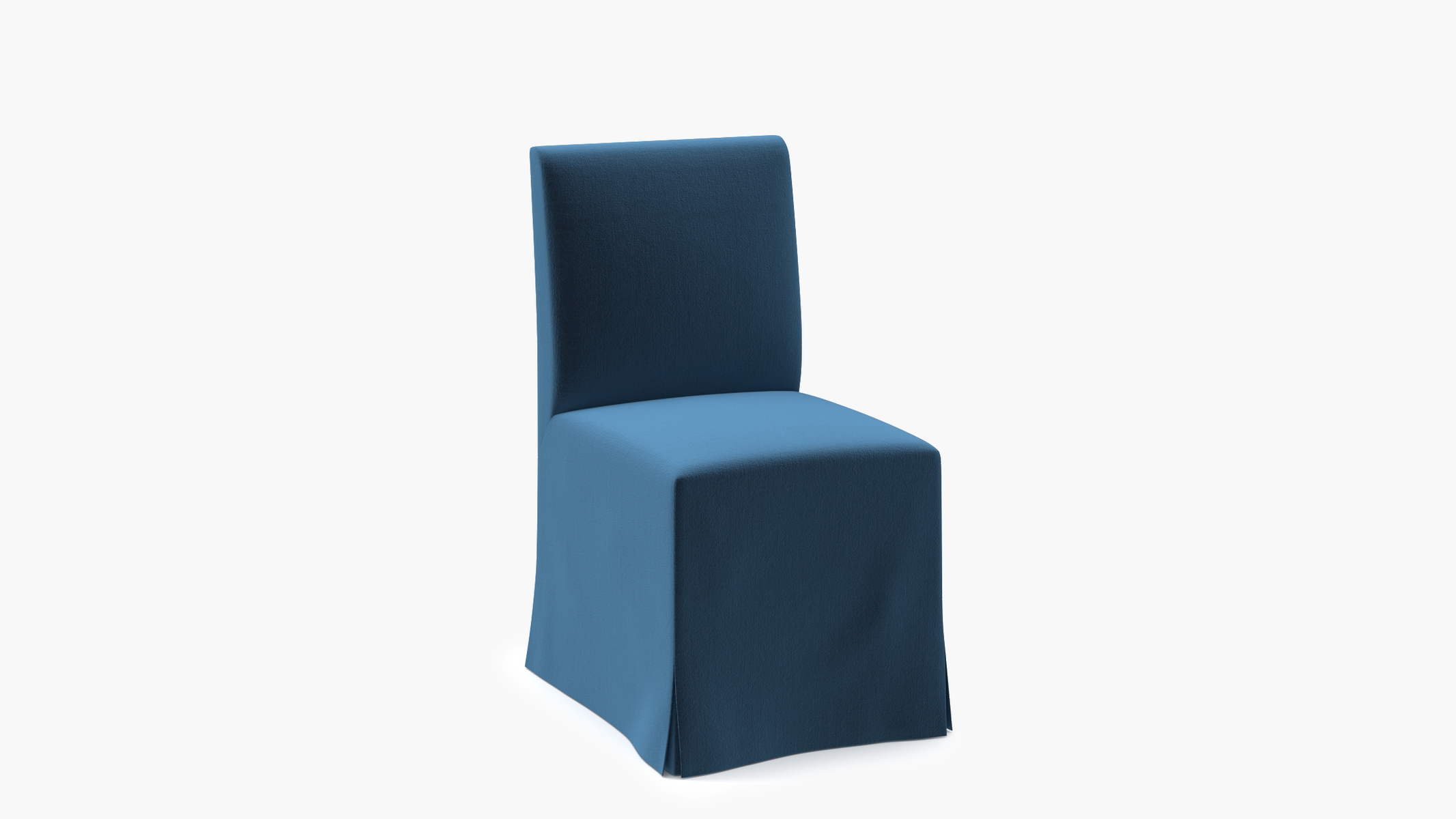 Slipcovered Signature Dining Chair, Royal Performance Velvet - Image 1