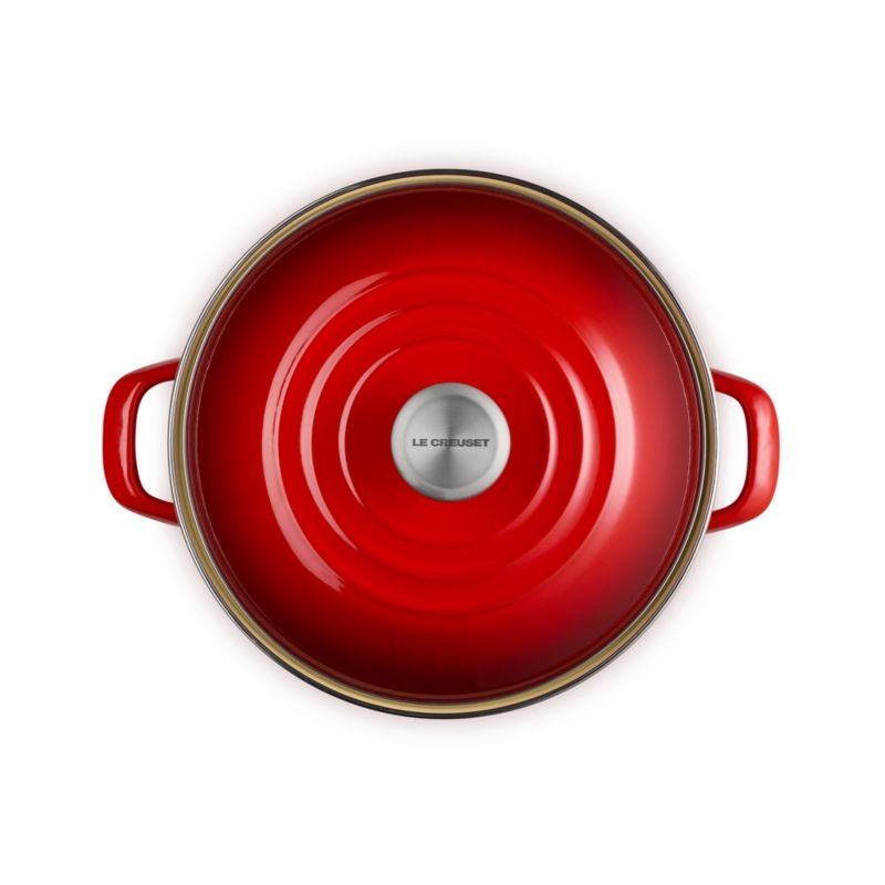 Le Creuset ® 10-Qt. Cerise Enameled Stockpot with Stainless Steel Knob - Image 3