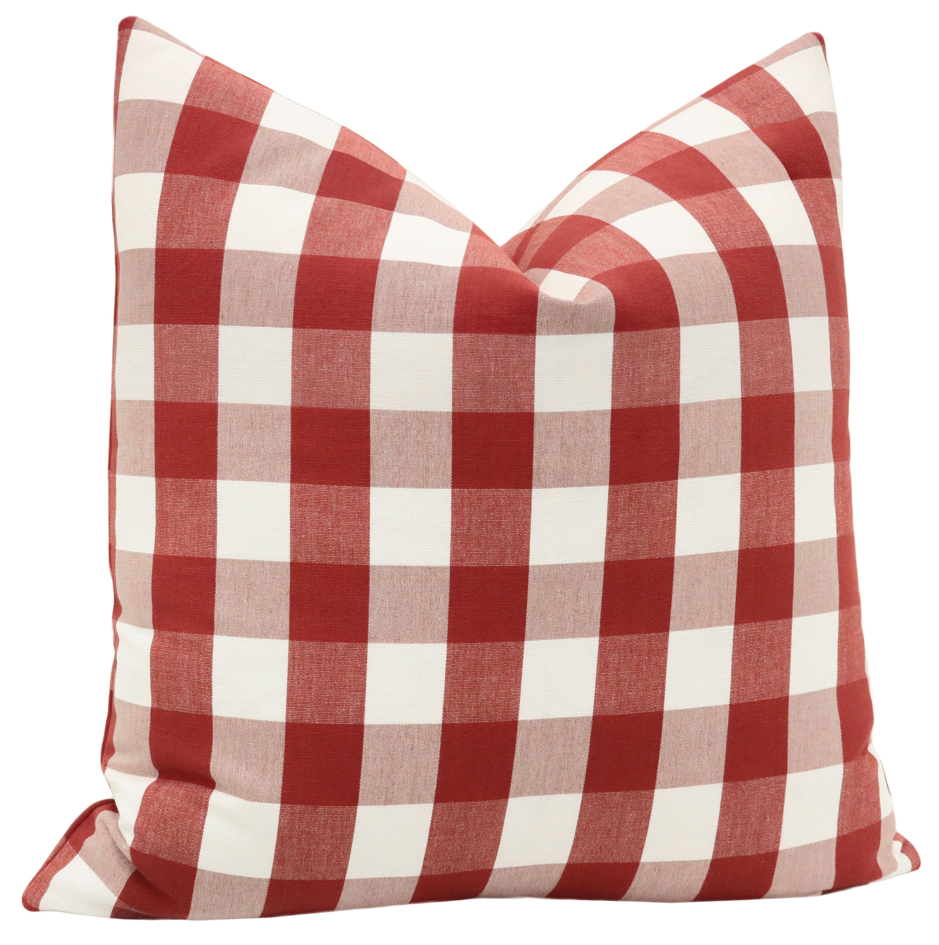 CHARLESTON CHECK // APPLE RED - 20" X 30" QUEEN SHAM - Image 1