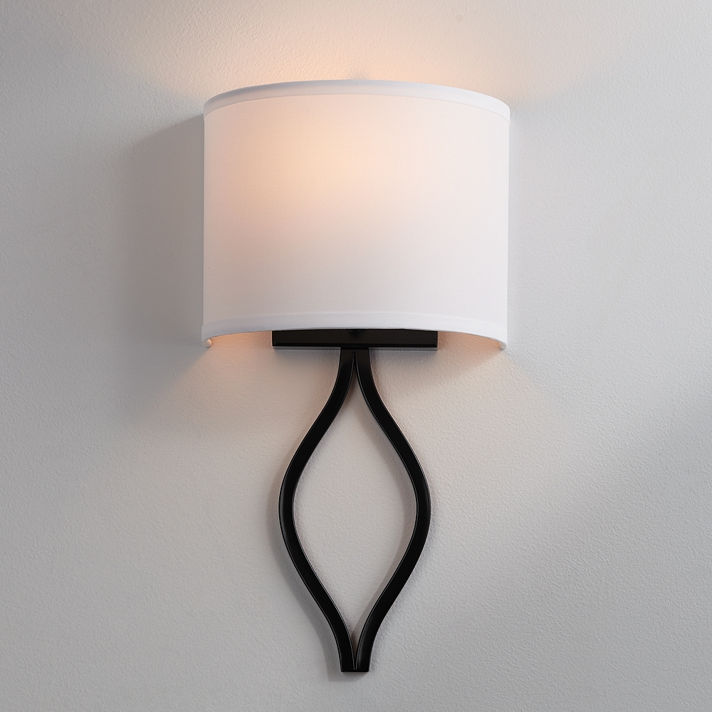 Possini Euro Sian 19 1/4" High Black Half Moon Wall Sconce - Image 0
