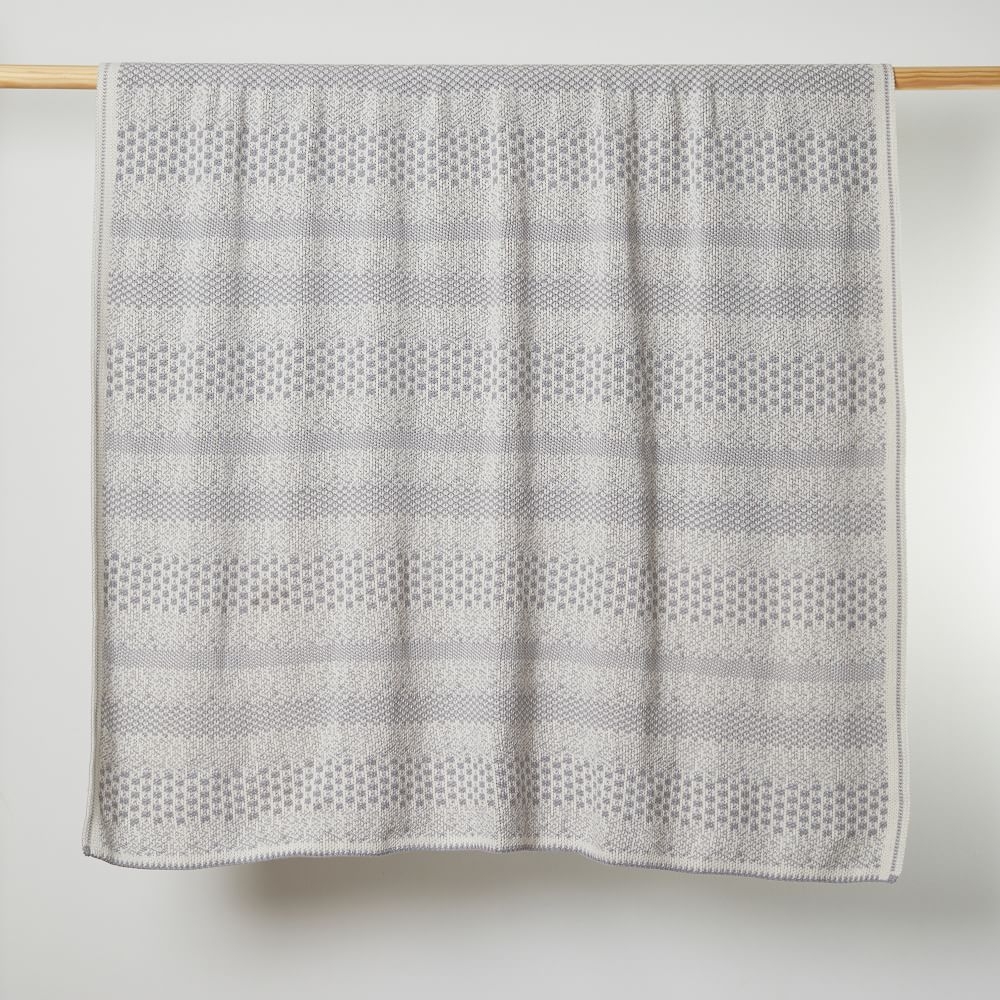 Pixels Throw Blanket Cotton Natural/Light Gray 60X50 - Image 0