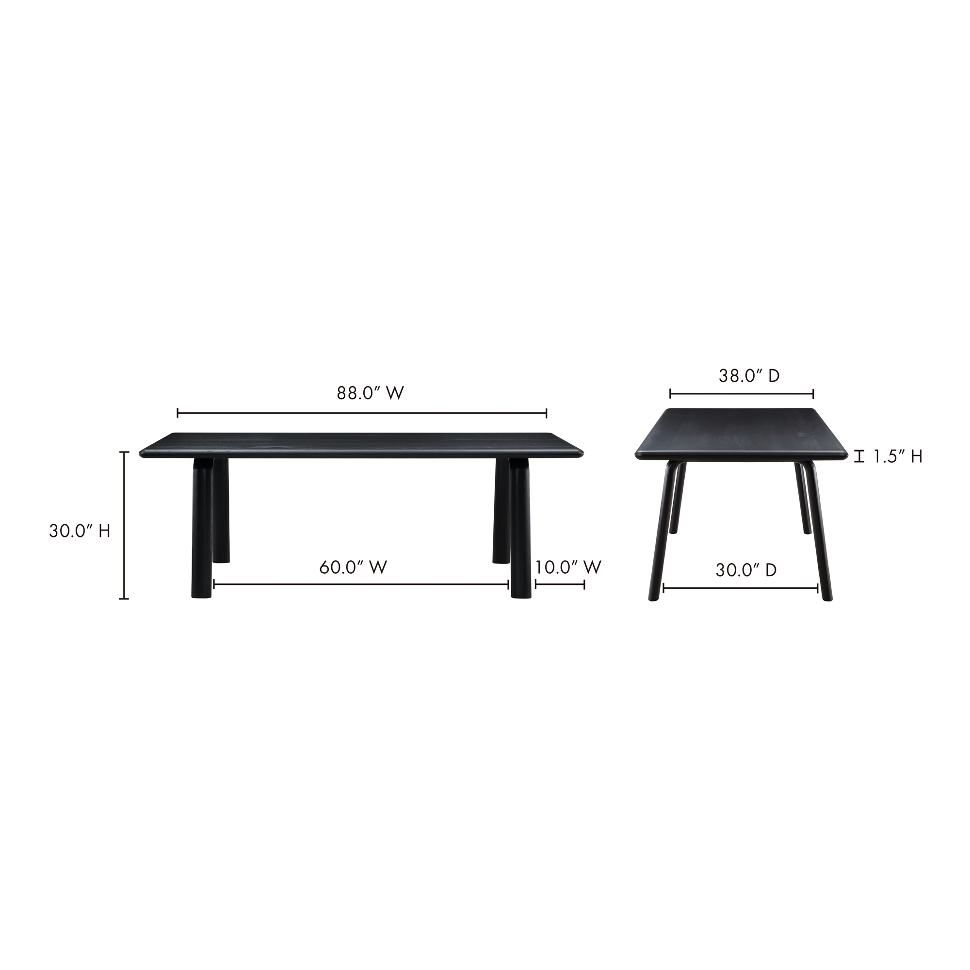 Malibu Dining Table Black - Image 6