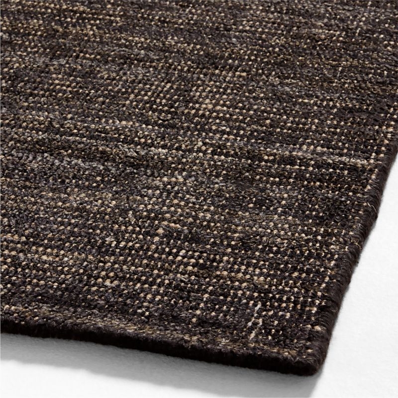 Whistler Viscose and Jute Blend Distressed Charcoal Black Area Rug 6'x9' - Image 2