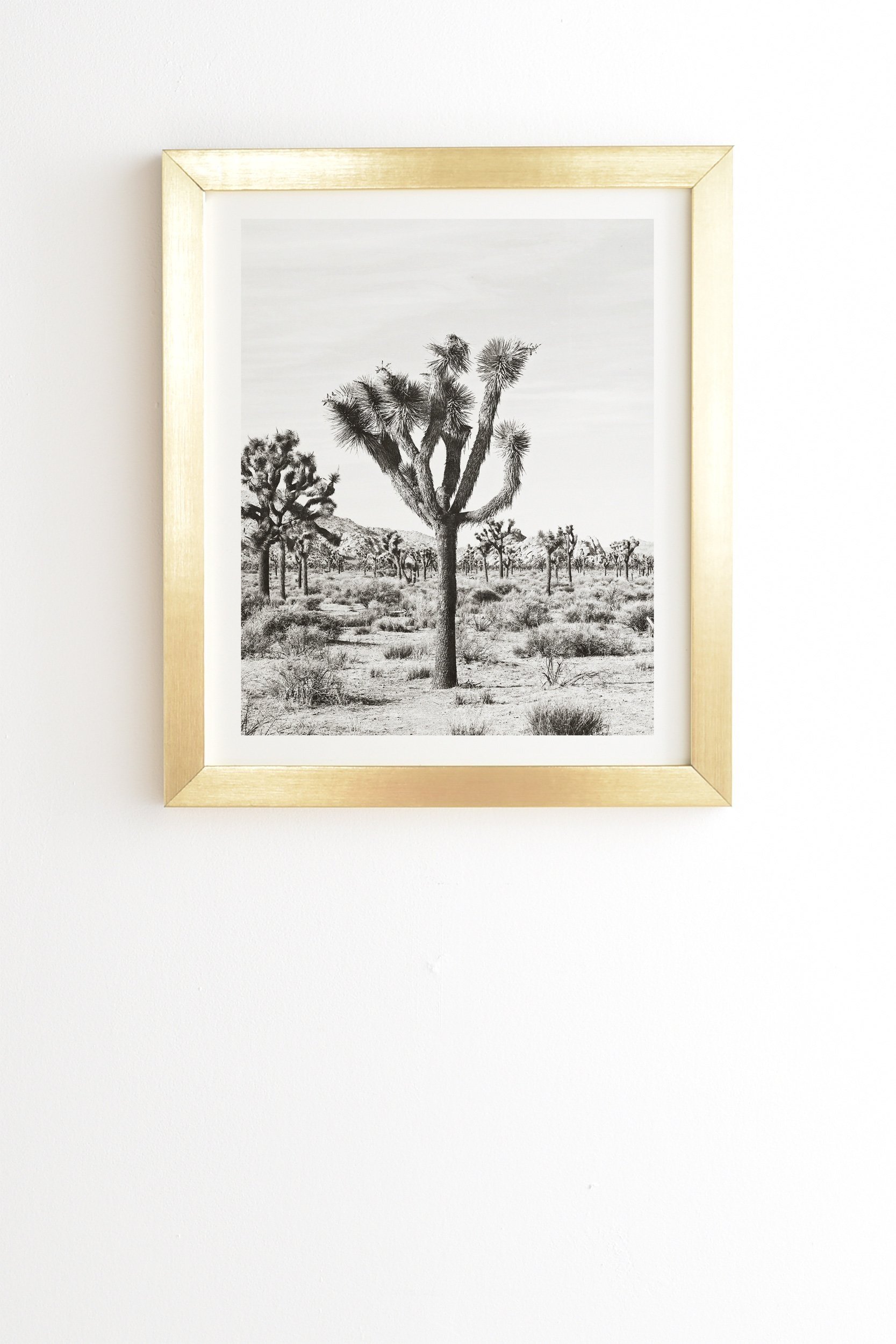 Bree Madden Joshua Trees Gold Framed Wall Art - 8" x 9.5" - Image 0
