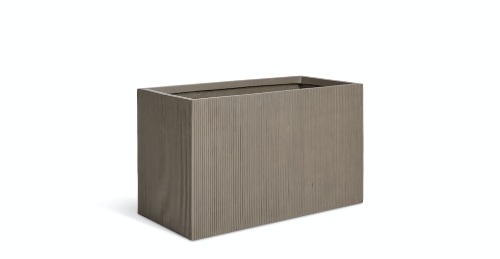 Reya Rectangular Indoor/Outdoor Planter - Concrete Gray - Image 0
