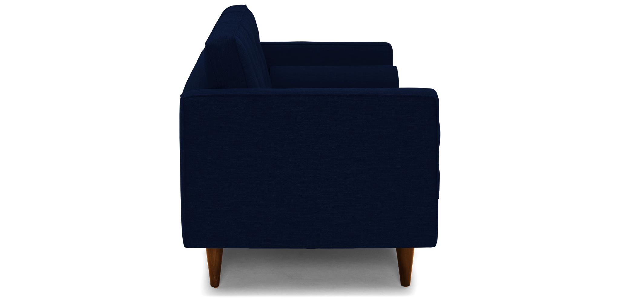 Blue Braxton Mid Century Modern Sofa - Royale Cobalt - Mocha - Image 2