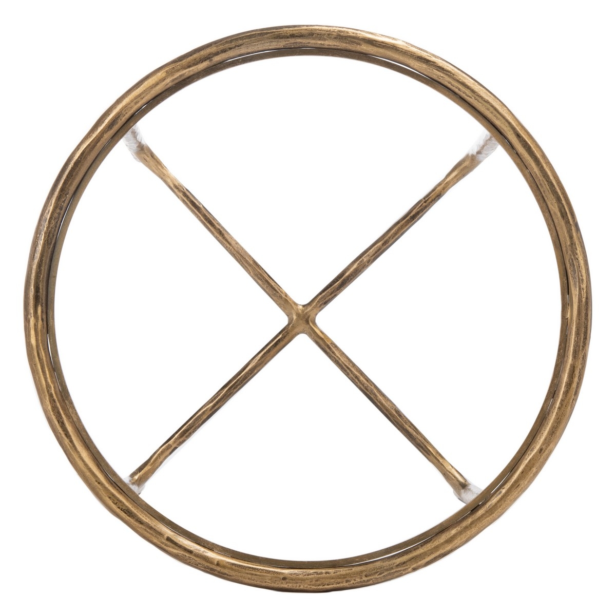 Jessa Forged Metal Round End Table - Brass - Image 5