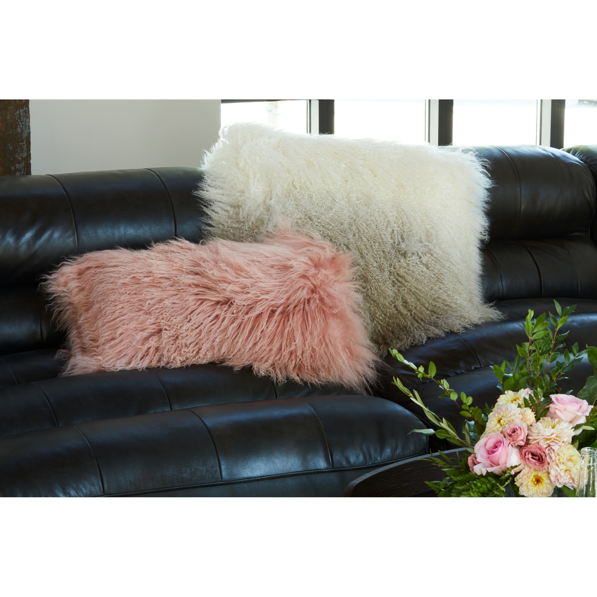 Lamb Fur Pillow Pink - Image 7
