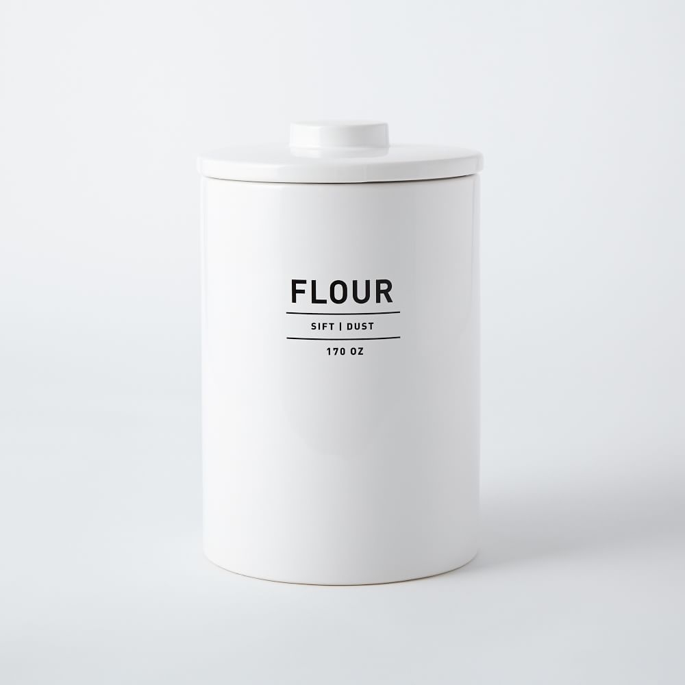 Utility Kitchen Collection, Flour Canister, White - Image 0
