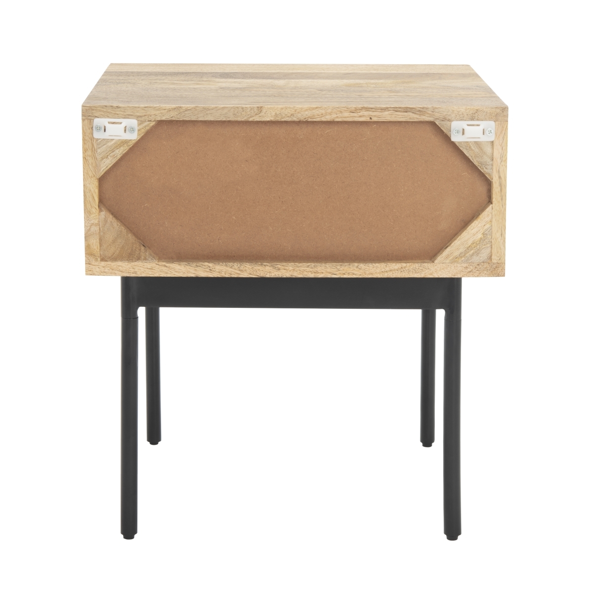 Bahiti 1 Drawer Nightstand - Natural / Black - Safavieh - Image 6