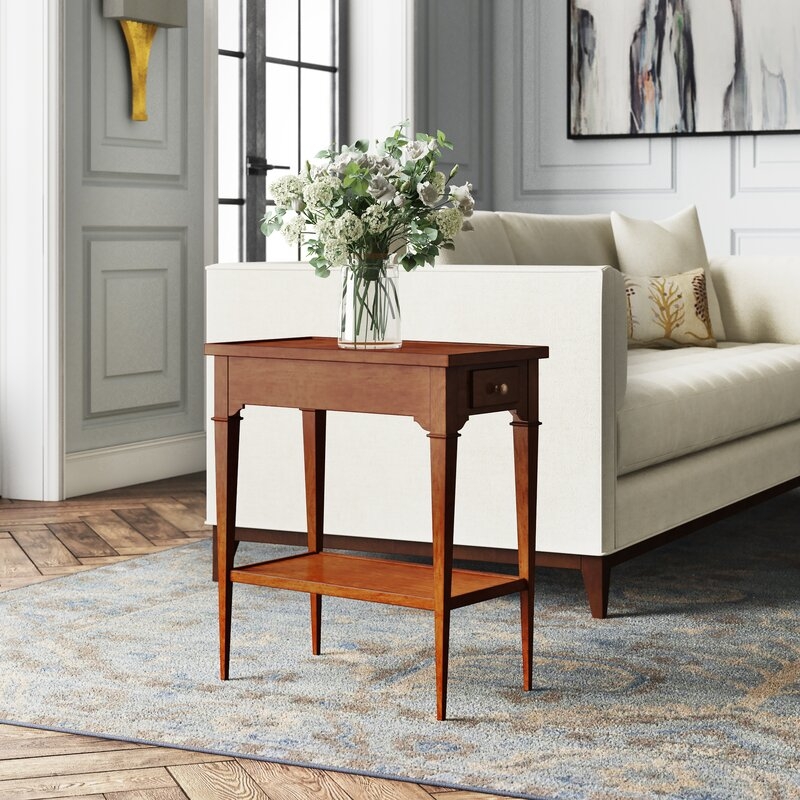 Woodbridge Furniture Marseille Tray Top End Table with Storage - Image 0