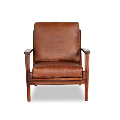 Elinor 30.2" W Full Grain Leather Armchair - Image 0