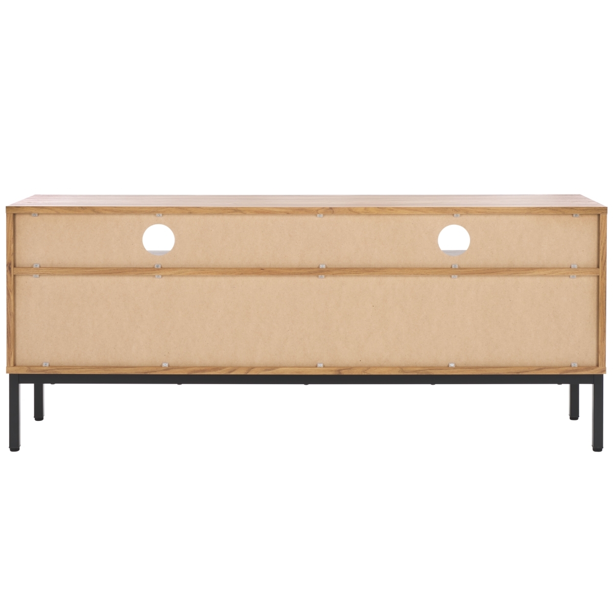 Lylia 2 Drawer 2 Shelf Media Stand - Oak / Black - Safavieh - Image 8