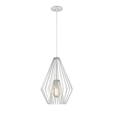 Frankie 1 - Light Unique/Statement Geometric Pendant with Wrought Iron Accents - Image 0