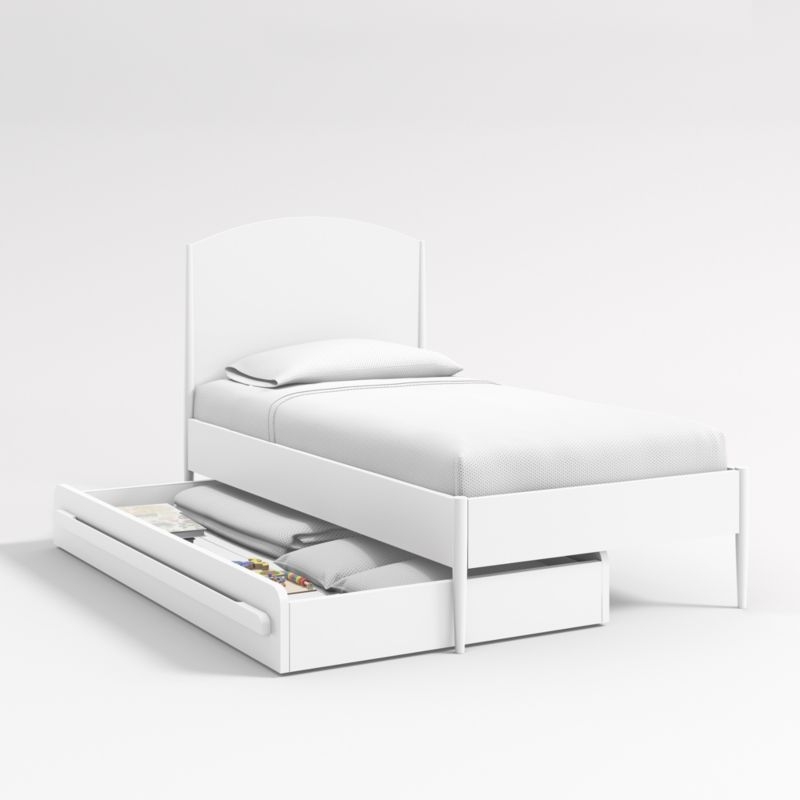 Kids White Twin Trundle Bed - Image 8