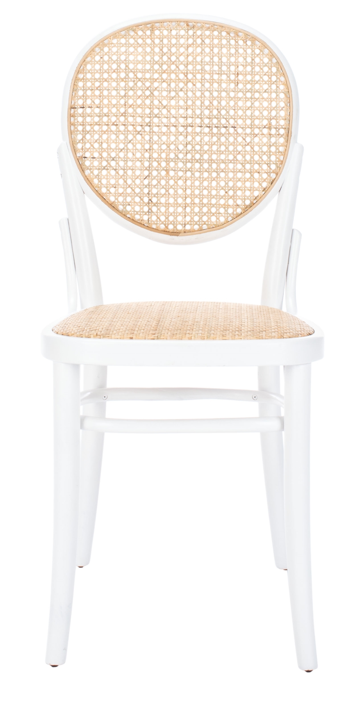Sonia Cane Dining Chair - White / Natural - Safavieh - Image 0