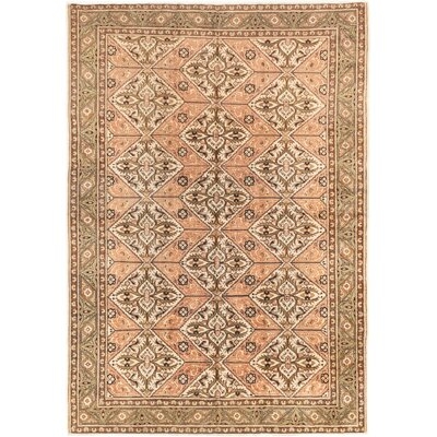 One-of-a-Kind Huggard Hand-Knotted 1970s Keisari Brown/Cream/Black 6'7" x 9'5" Wool Area Rug - Image 0
