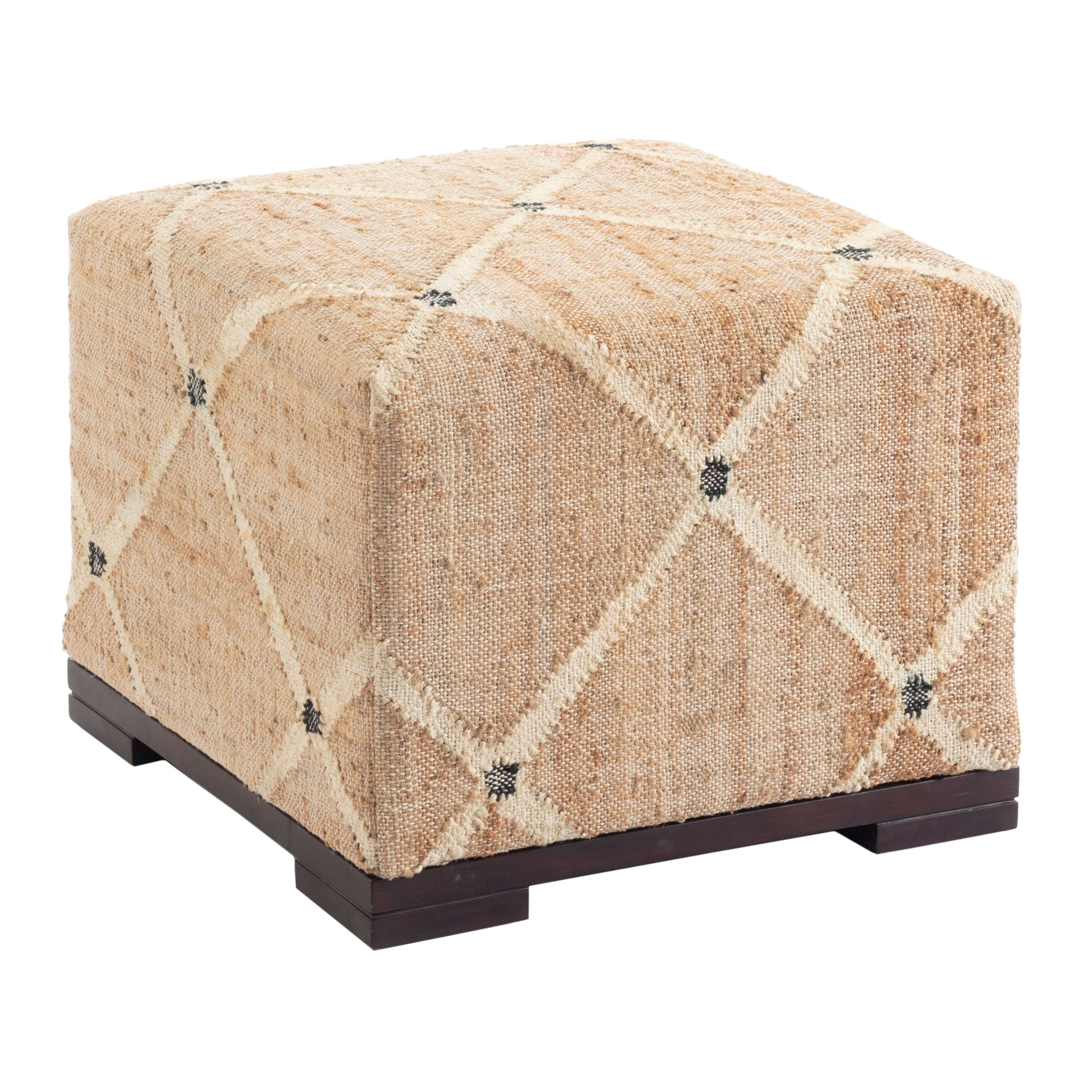 Kali Natural Upholstered Rug Bench Rectangle - Image 1