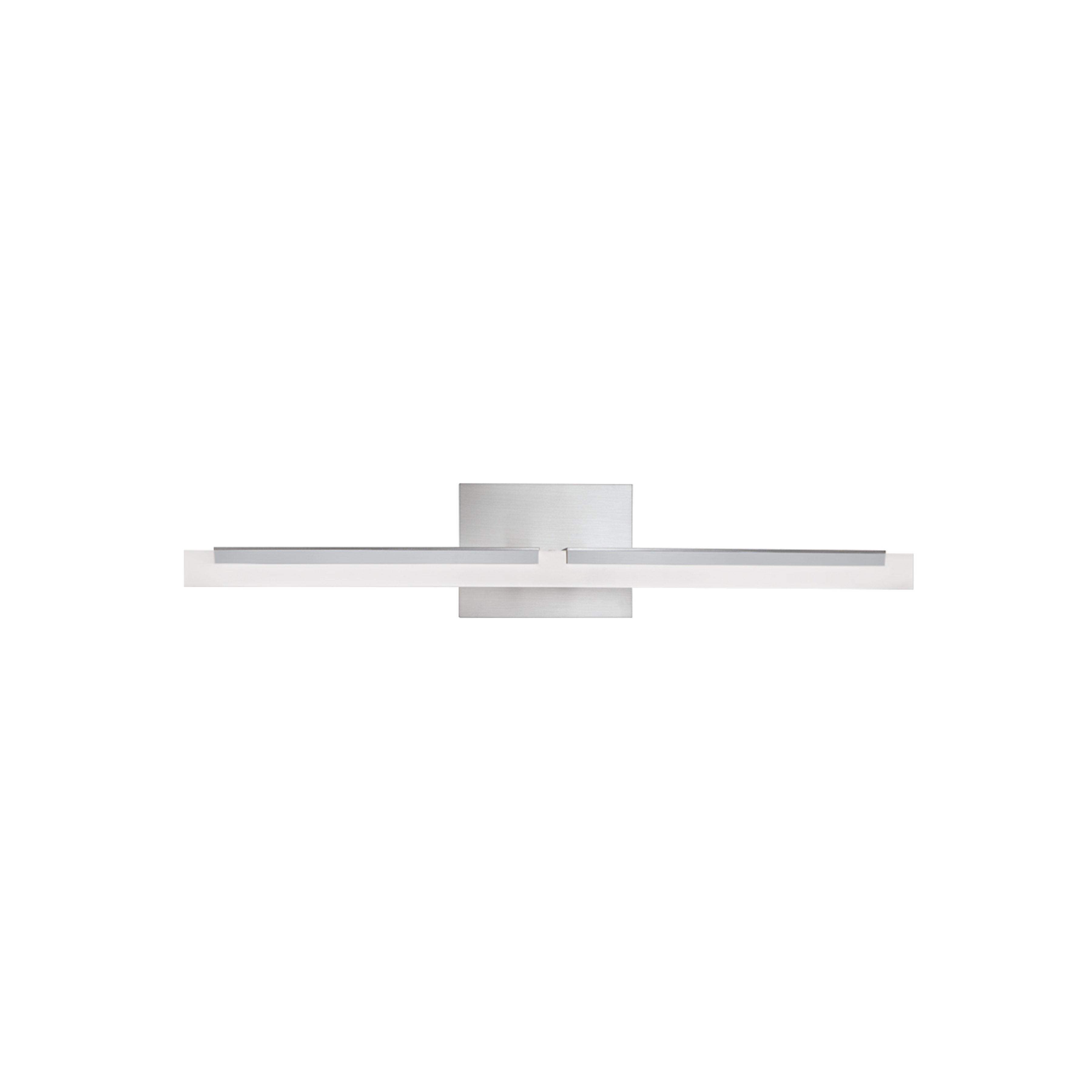 Double L Sconce 26" LED Vanity Light - Brushed Nickel - Image 0