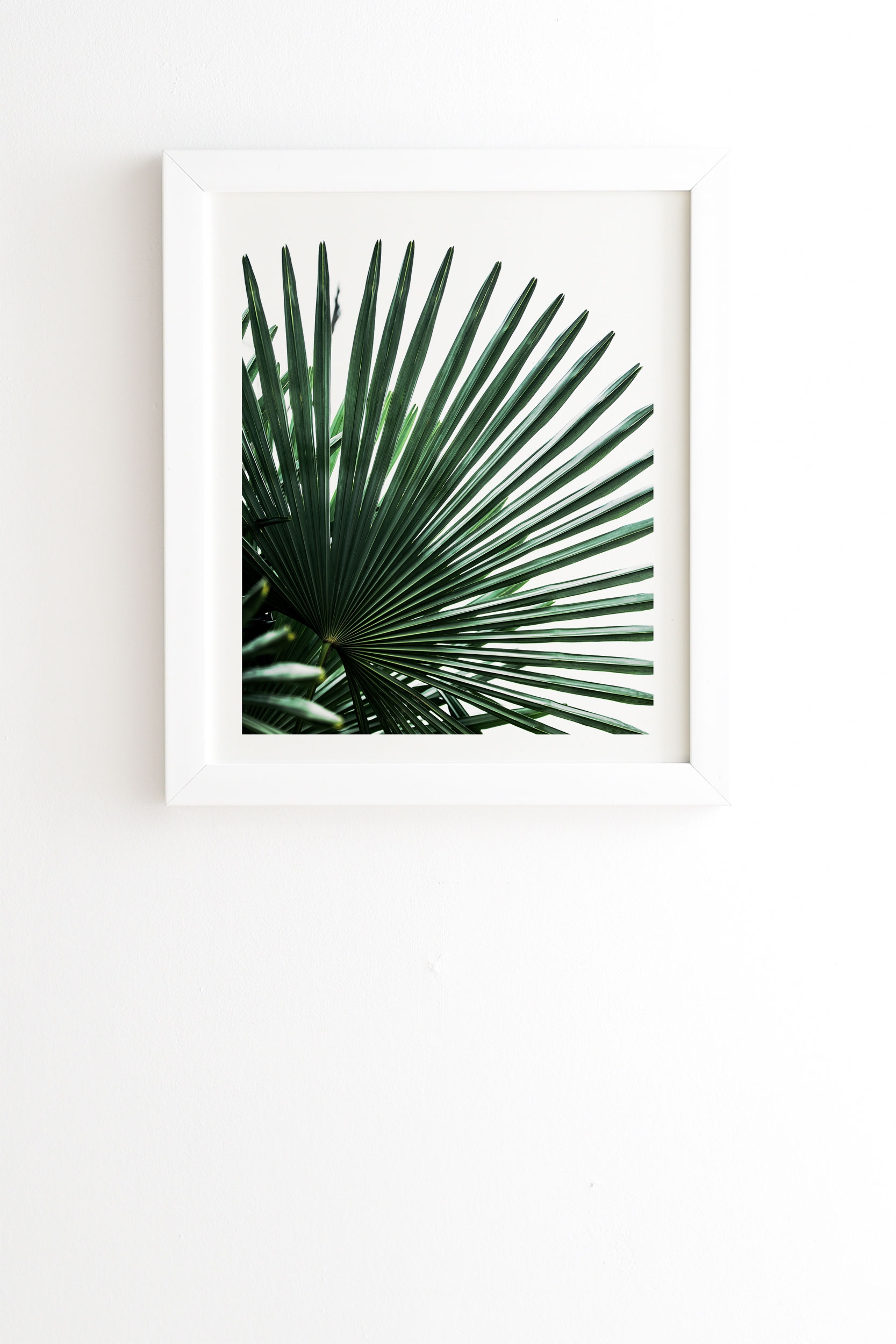Palm Leaves 13 by Mareike Boehmer - Framed Wall Art Basic White 11" x 13" - Image 0