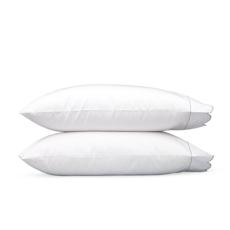 Matouk Butterfield 500 Thread Count 100% Cotton Pillow Case Pack Size: Standard, Color: Gray - Image 0